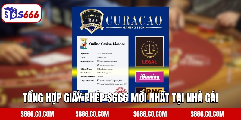 Tổng hợp giấy phép S666 mới nhất tại nhà cái